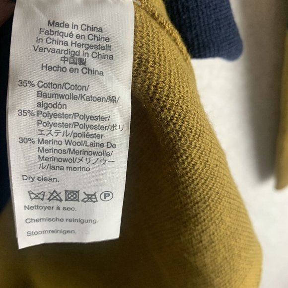 J. Crew Sweater Women Medium Blue Striped Wool Cotton Long Sleeve Cardigan 7654 - Picture 3 of 8